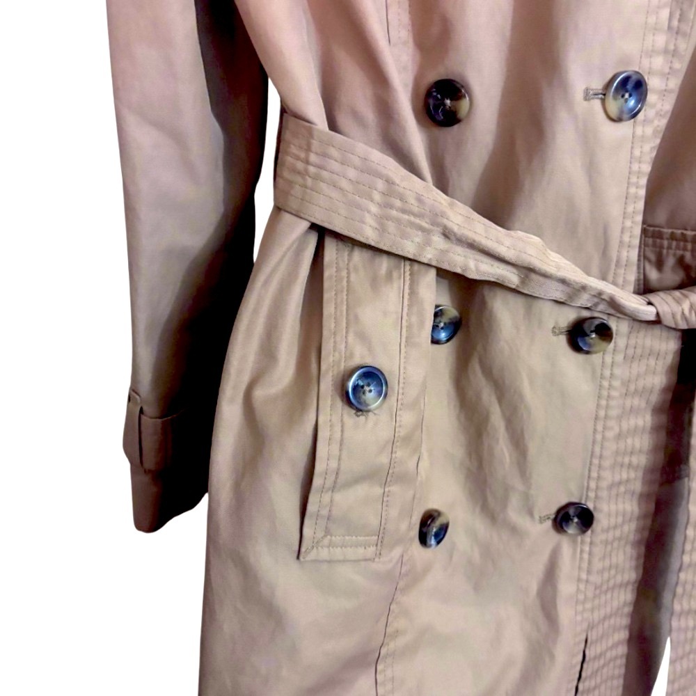 London Fog Tan Double-Breasted Trench Coat - Picture 2 of 13
